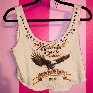Rebel cropped tank top!